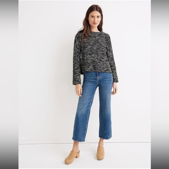 Madewell Button Shoulder Wide Sleeve Top - Picture 4 of 13